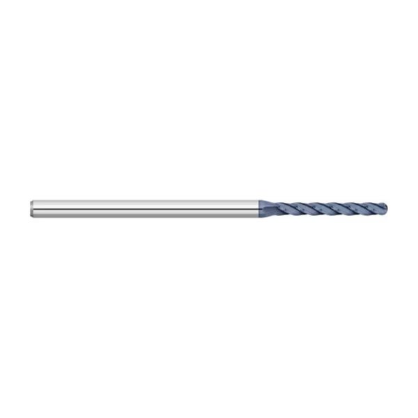 0.030 3 Flute Long Ball Nose Micro Carbide End Mill ALTiN Coat, Kodiak Cutting Tools, Mfr#: 5564114